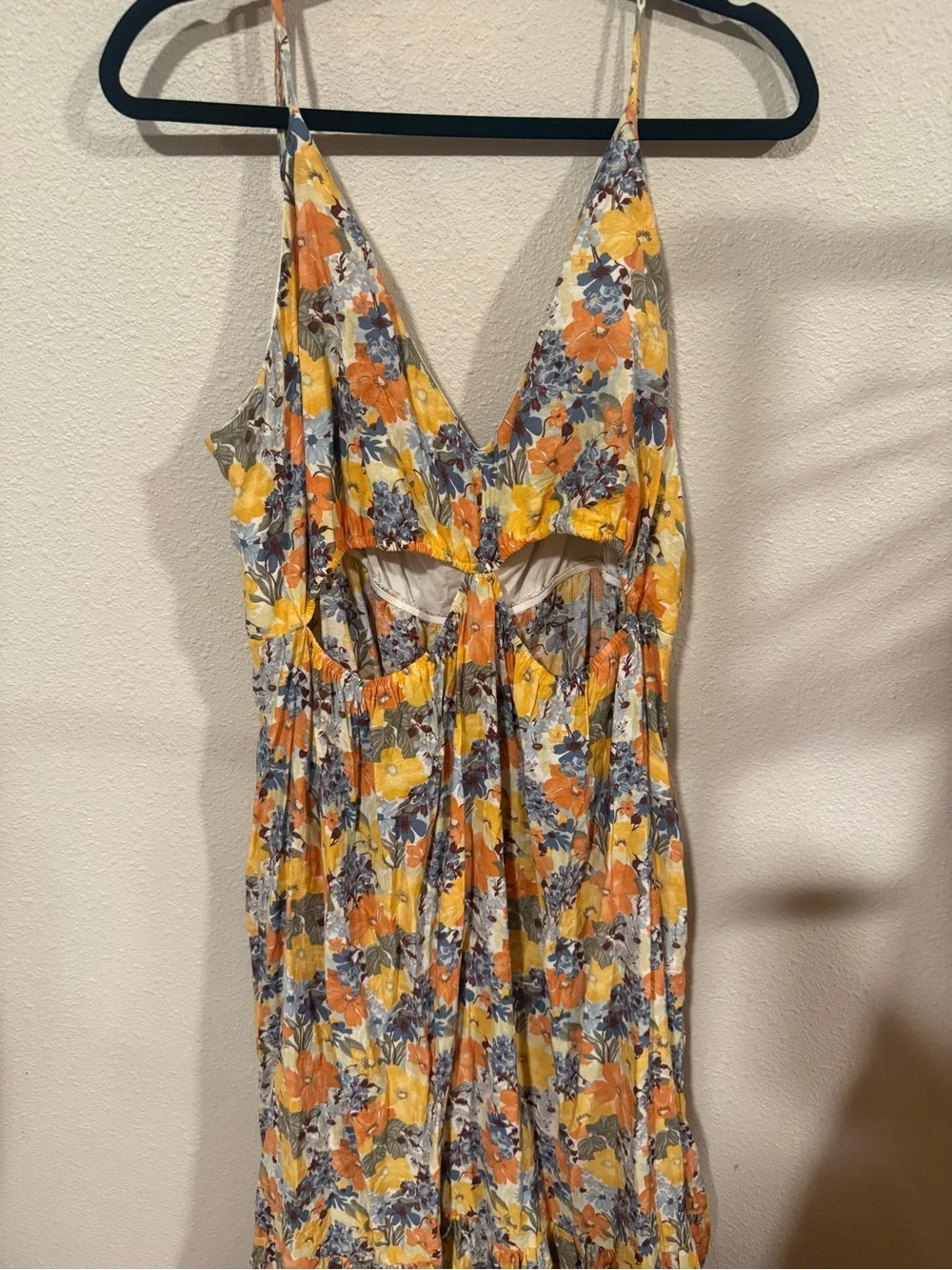 ABERCROMBIE & FITCH FLORAL CUT OUT MAXI DRESS XXL